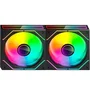 Mars Gaming Kit 2 Ventiladores PC Auxiliar MF-3D PROX2R Negro ARGB Silencioso 12dB 12mm